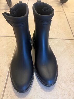 Igor Black Matte Waterproof Ankle Rain Boots